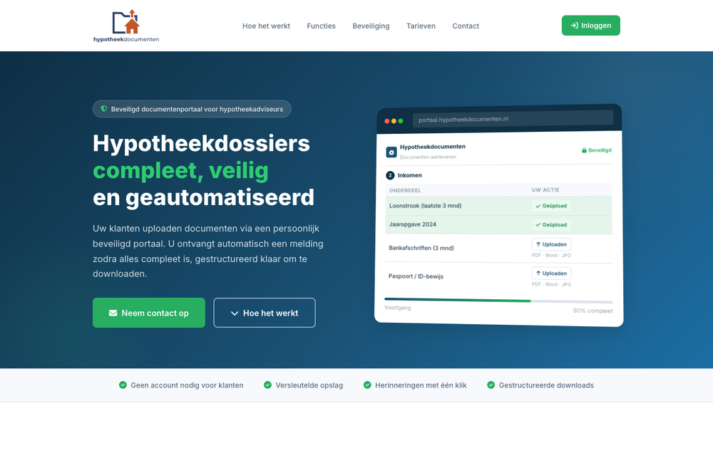 Website Hypotheekdocumenten